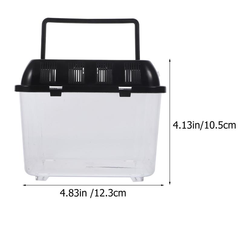 1pc Reptile Tortoise Goldfish Feeding Box Plastic Breeding Case Climbing Pet Feeding Container Turtle Tank Random Color