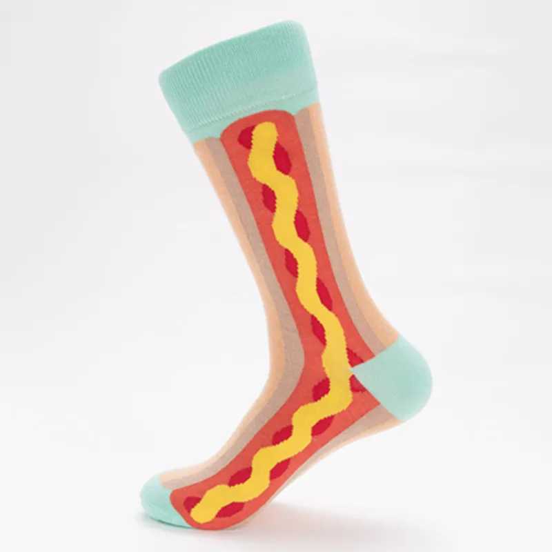 Men's Socks 5 pairs of socks large size colorful couple socks happy socks medium and high tube personality cotton socks wholesale Y240830KY2J