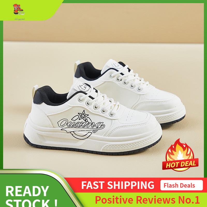 Ddmysports Autumn White New Korean Edition Ins Female Students Thick Soled Eight Increasing Sports Board Casual Shoes Q OUTDOOR
