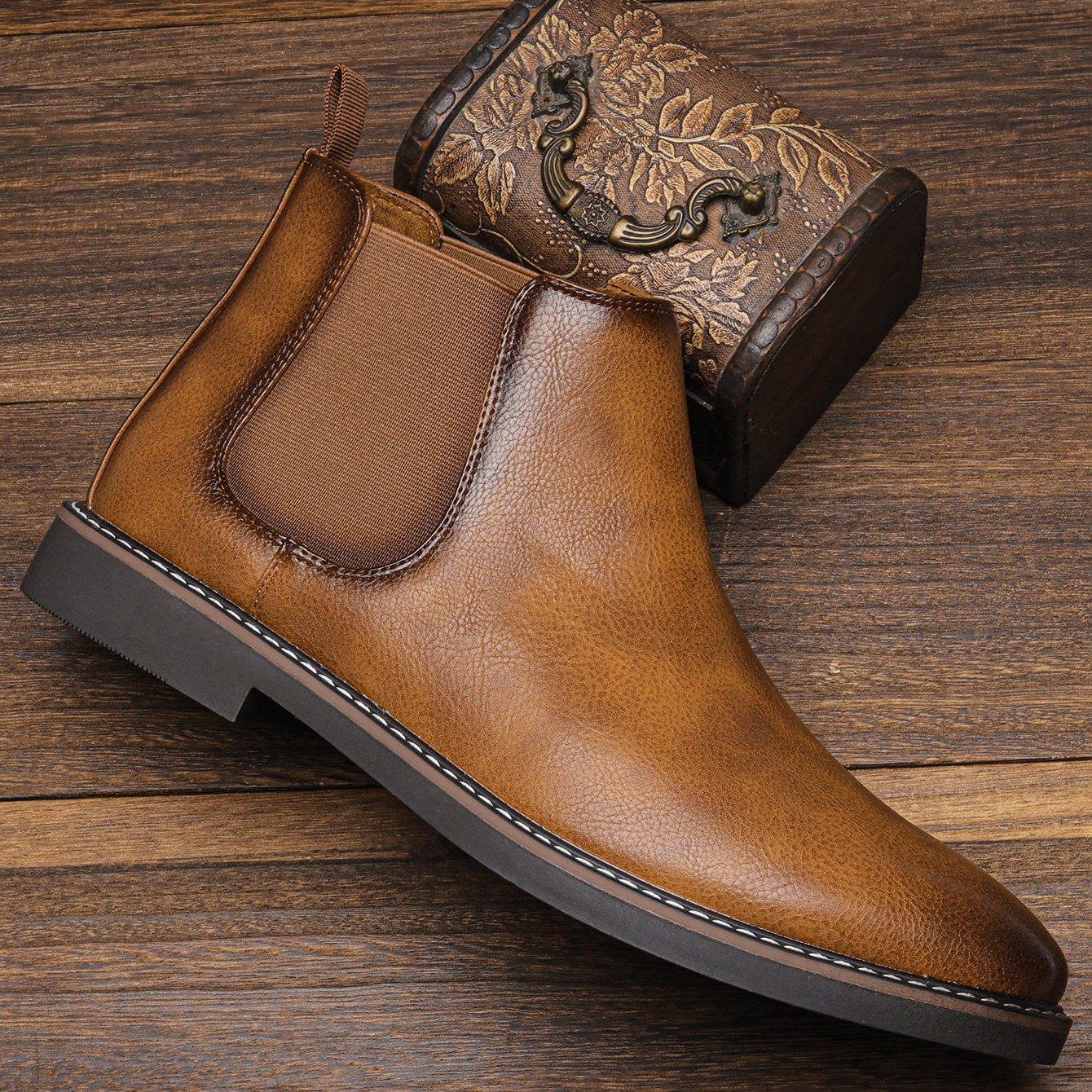 40~46 Men Boots Retro Men Brand Comfortable Chelsea Boots 2022 fashion Men Leather Boots