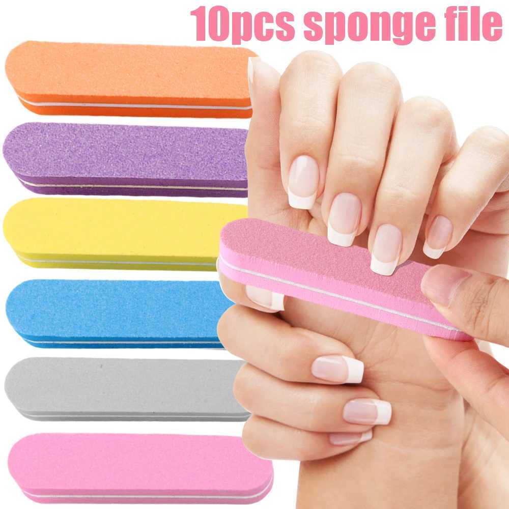 9cm nail sponge file double-sided nail file block color sanding buffer strip easy to clean and polish foot processing tool W240829