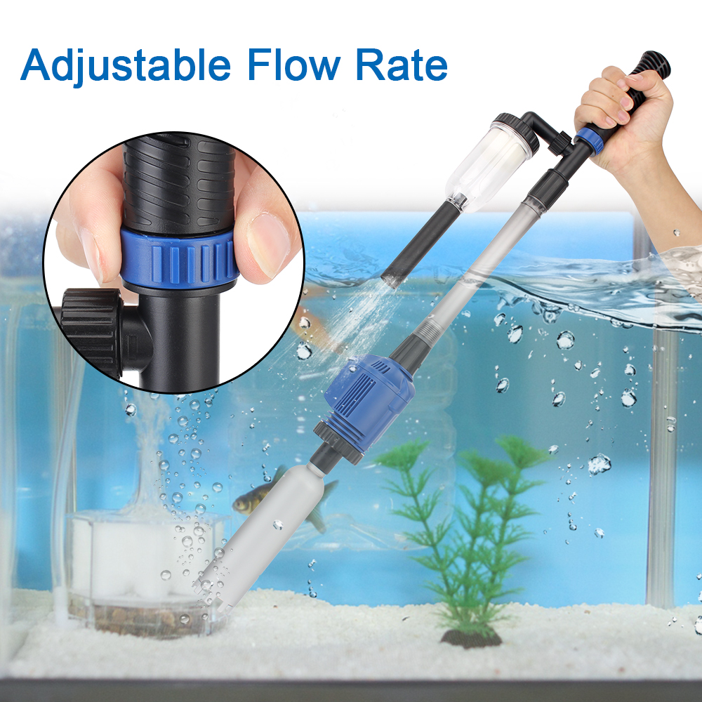 Electric Siphon Filter Vacuum Gravel Water Changer Fish Tank Sand Washer Aquarium Siphon Operated Cleaner US Plug