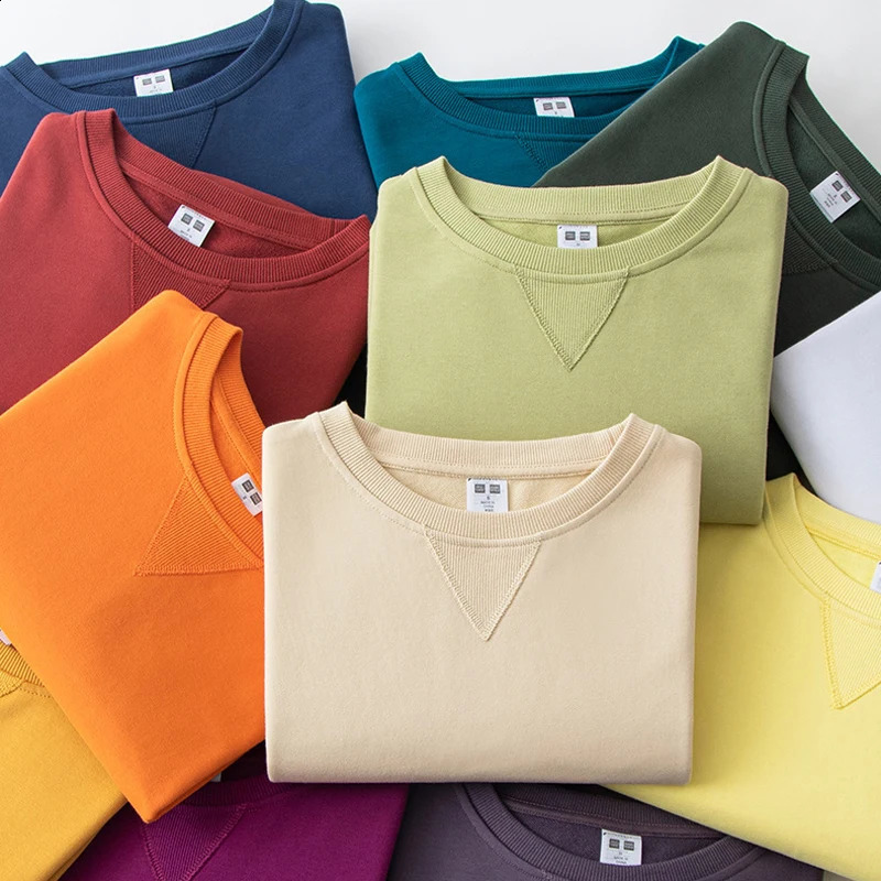 Cotton Hoodie 320g Mens Spring and Autumn Hoodies 240827