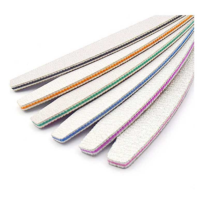 Professional 100/180 washable nail file reusable double-sided sanding buffer strip UV gel polishing tool W240829
