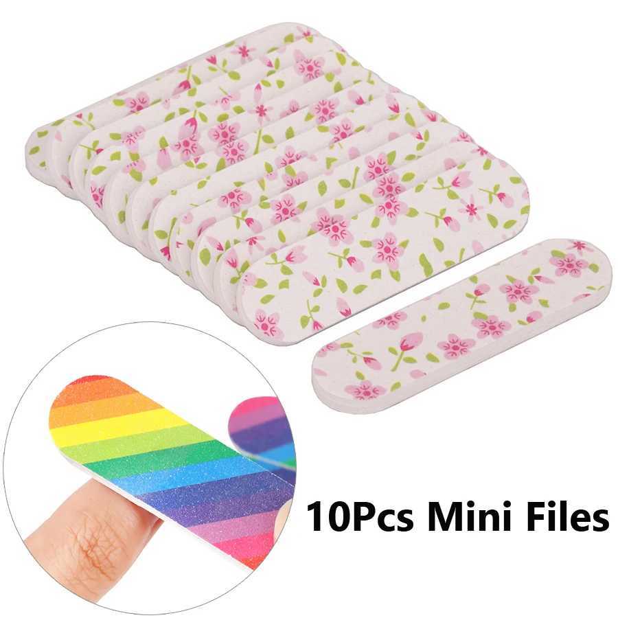 Disposable double-sided nail file Emery board travel size portable foot massage ergonomics nail care 10 pieces W240829