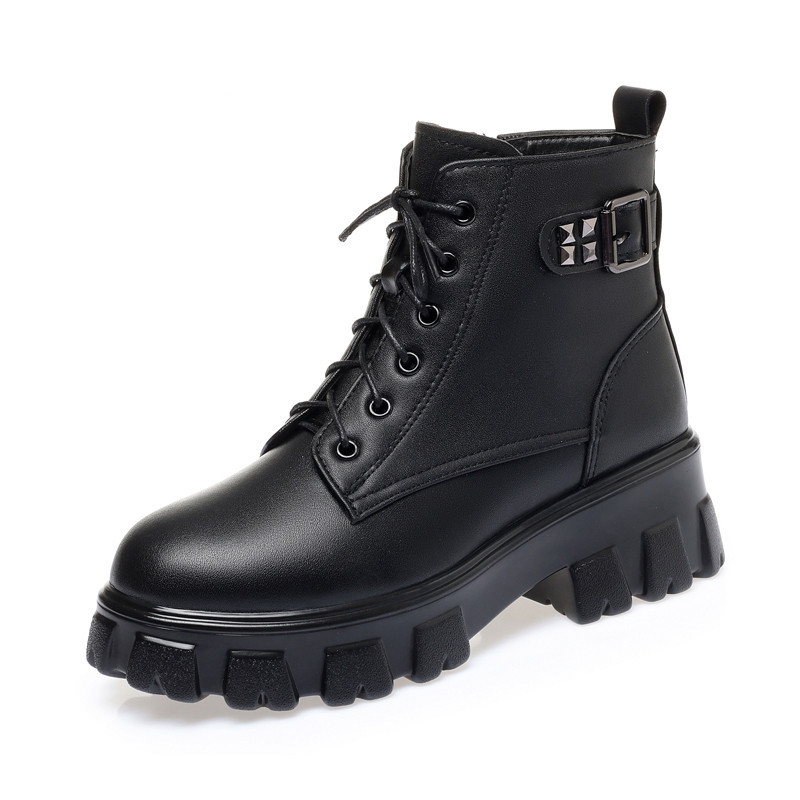 AIYUQI Women Winter Boots Genuine Leather 2024 New Fashion Natural Wool Warm Marton Boots Women Thick-soled Women's Ankle Boots