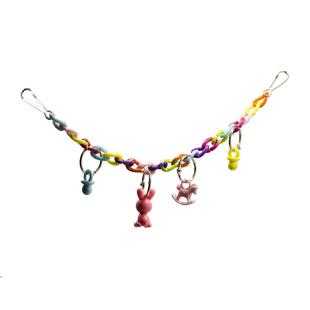 Parrot Colorful Acrylic Bridge Cage Bird Funny Pet Supplies Toy Hanging Accessories Swing Toys Chain Exercise