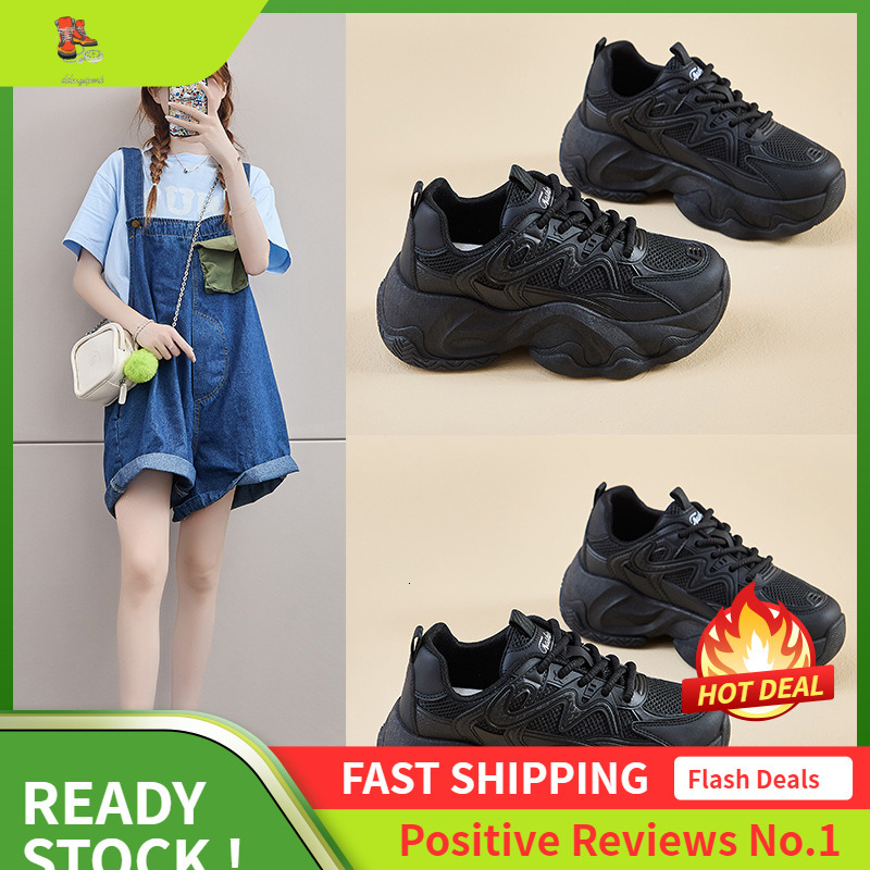 Ddmysports Ins Korean Version New Dad Female Autumn Student Running Sports Thick Soled Height Increasing Casual Shoes FB OUTDOOR