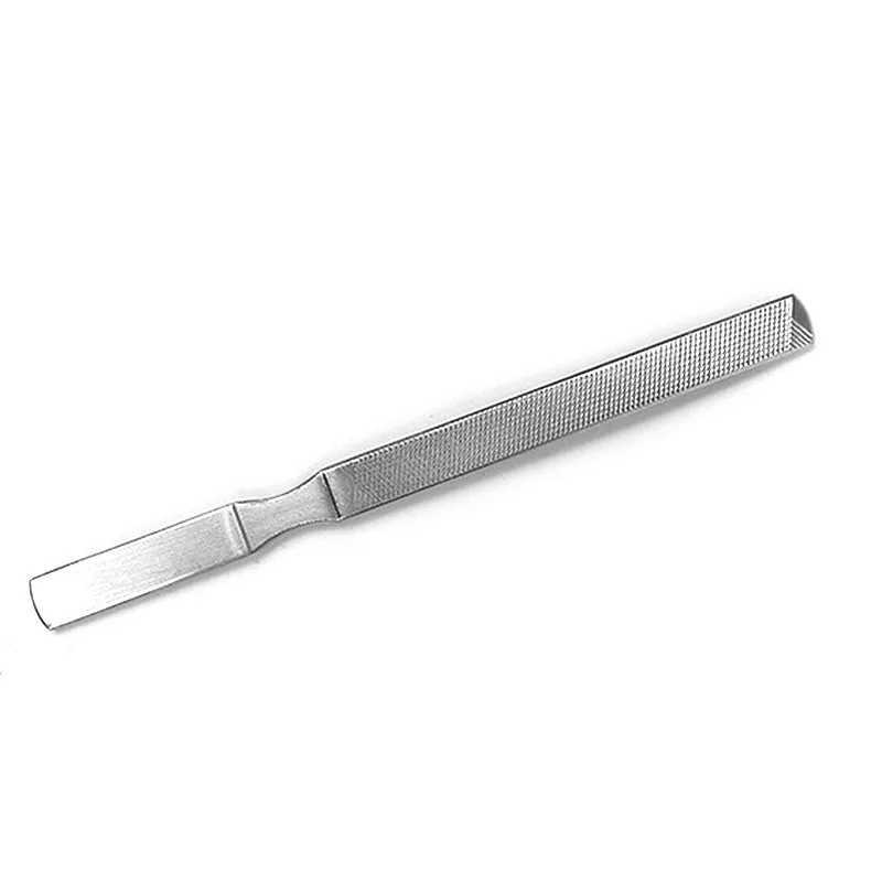 1 stainless steel metal file toe cuticle nail clipper portable household plywood beauty nail art processing tool W240829