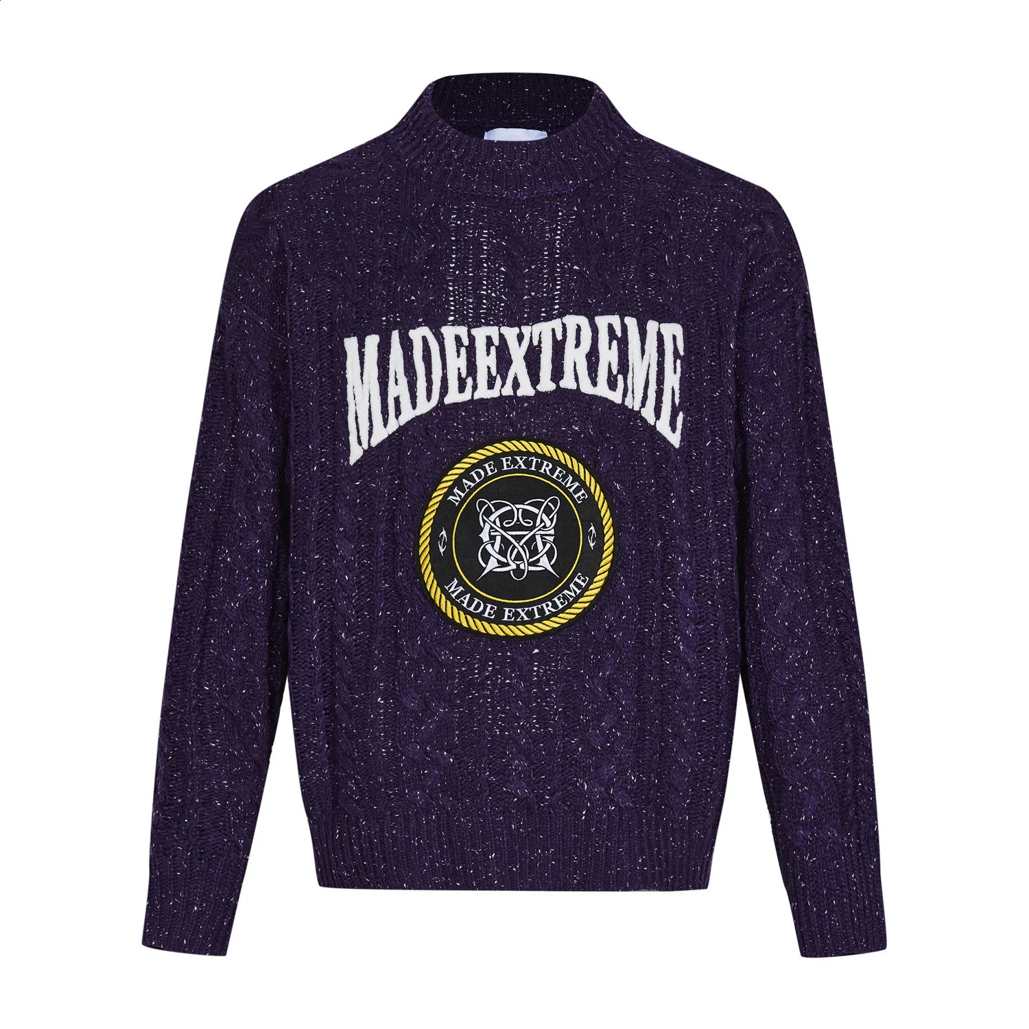 Creating Extreme Campus Classic Retro Thick Twisted Snowflake Sweater for Couples 240829