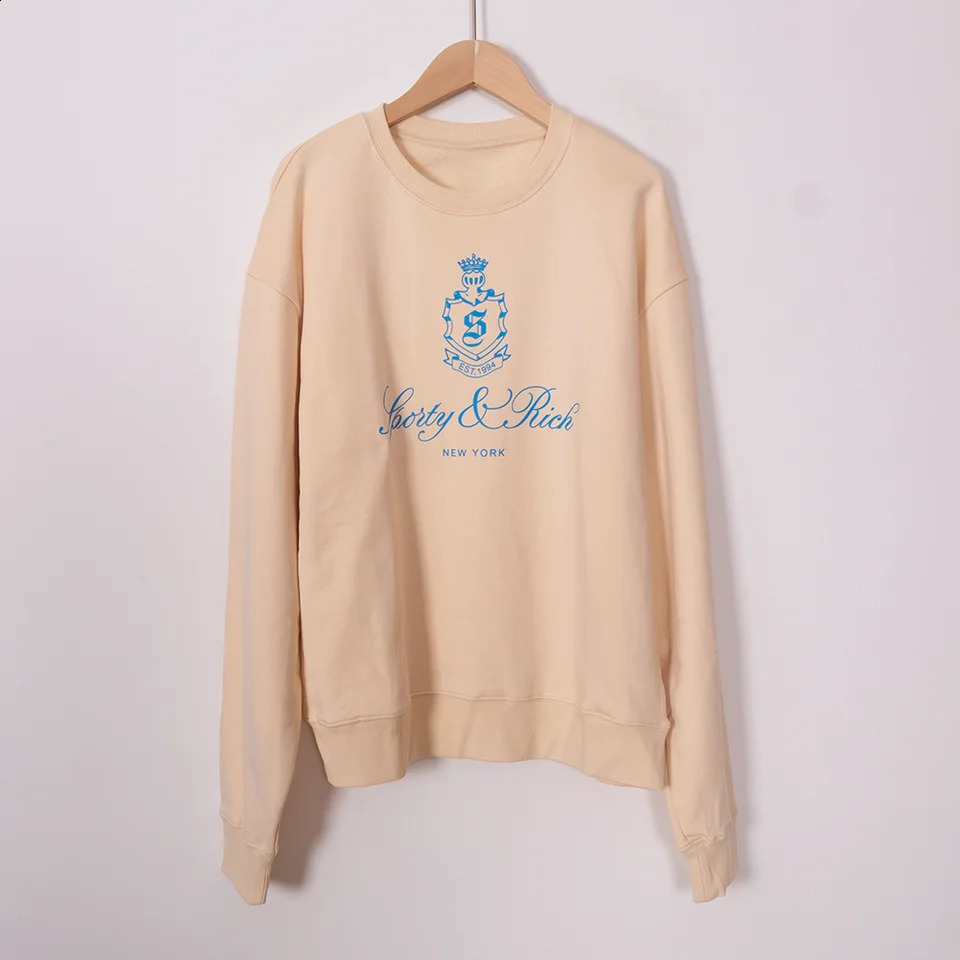 ZESSAM Letter Graphic Print Spotry Sweatshirt Women ONeck Long Sleeve Sporty Female Pullover Vintage Casual Lady Top 240827