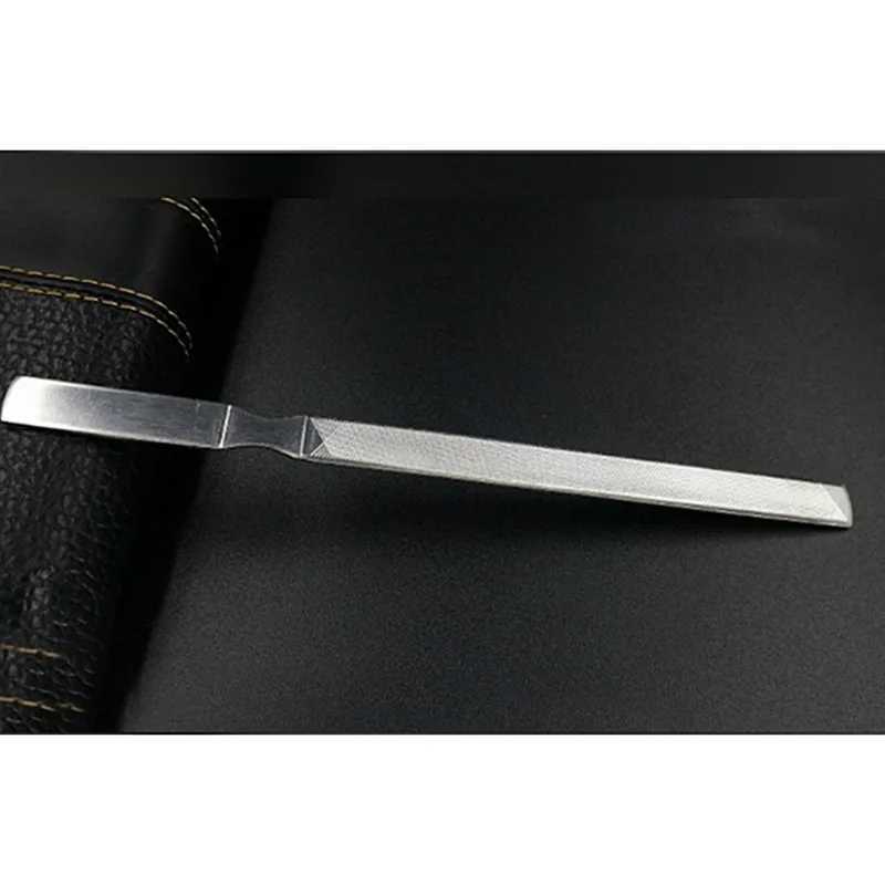 1 stainless steel metal file toe cuticle nail clipper portable household plywood beauty nail art processing tool W240829