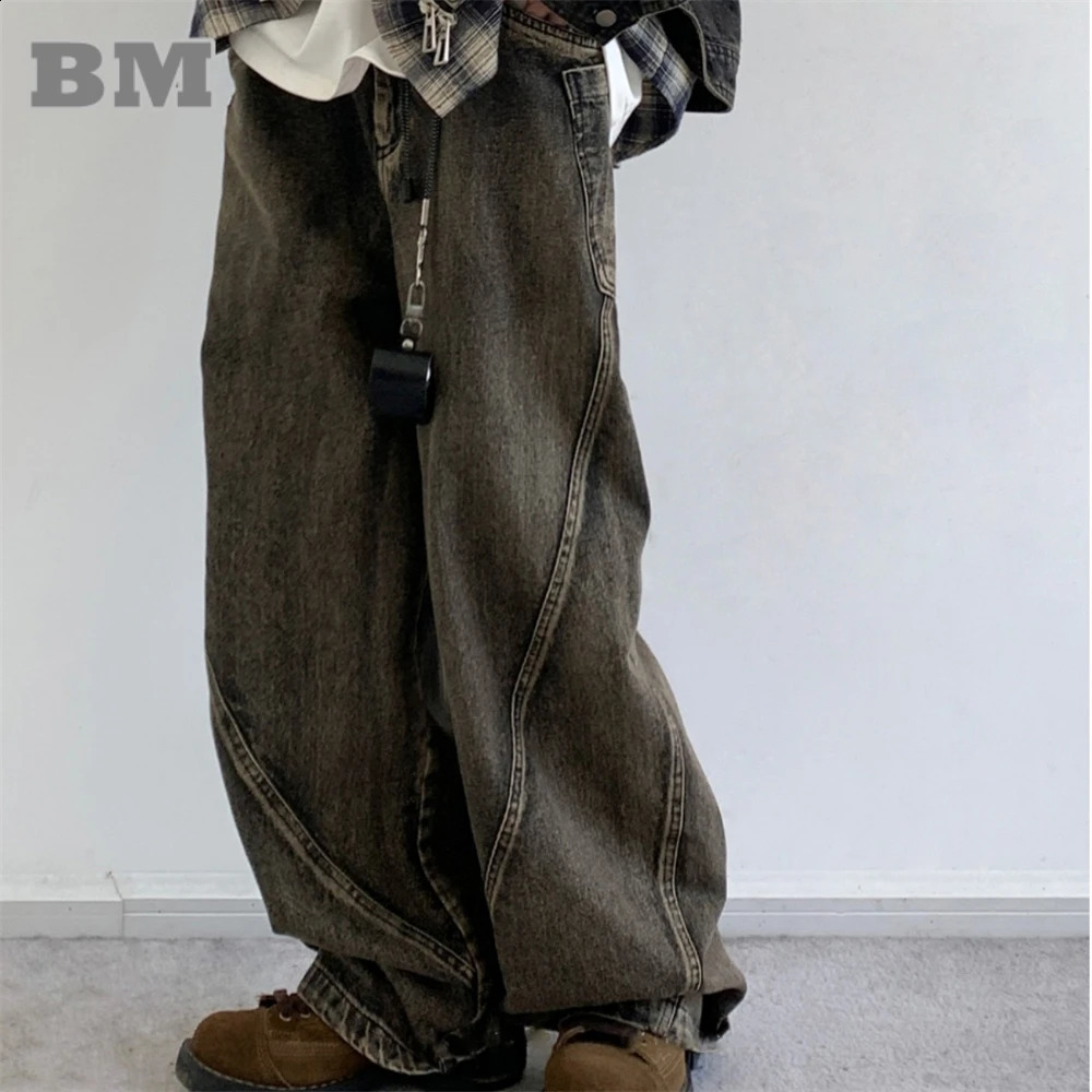 American Streetwear High Quality Baggy Jeans For Men Women Hip Hop Trousers Vintage Casual Denim Cargo Pants Korean Jeans Unisex 240829