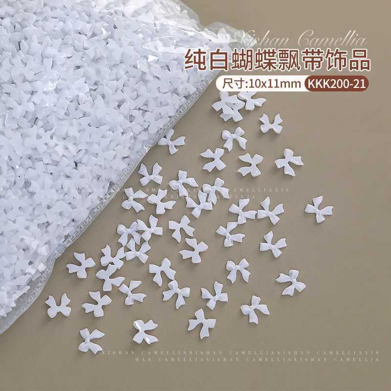 100 pieces of 6mm Aurora Butterfly Nail Art Charm Resin Kawaii Accessories Mini 3D Butterfly Nail Water Diamond DIY Nail Art Decoration W240829