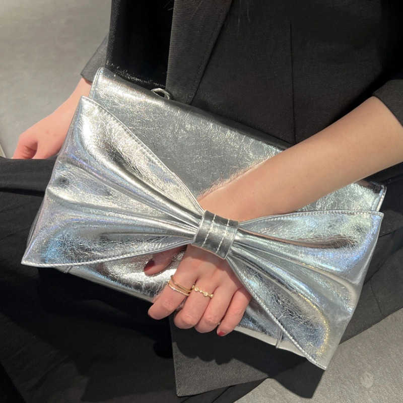 CMM Ladies' large capacity handbag large bow dinner party handbag shoulder bag crossbody bag 240815