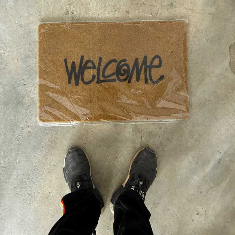 Carpet Stu ssy Welcome Door Entrance Hall Rectangular Printing Anti slip Floor Carpet Front Door Mat Outdoor Carpet Bedroom Kit T240829