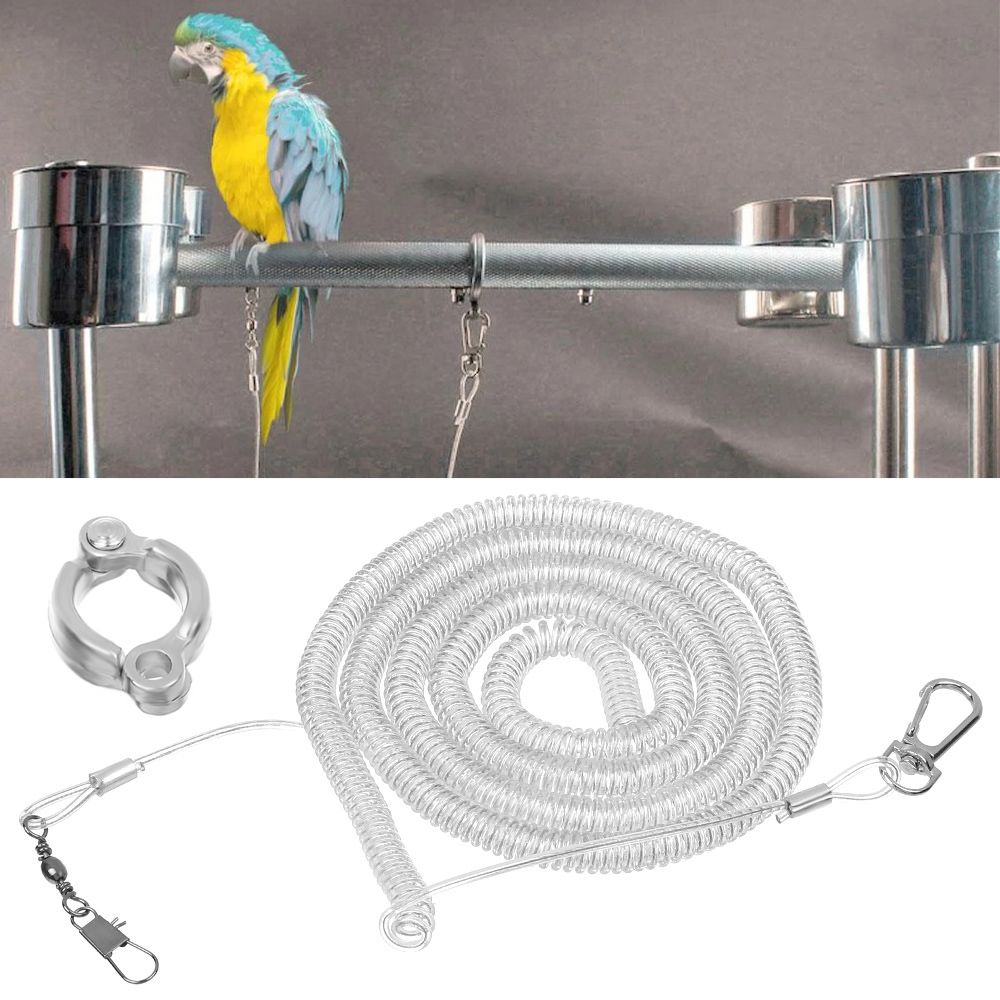Parrot Bird Flying Training Leash Ultra-light Flexible Rope Anti-bite Leg Ring Harness Outdoor Macaw Cockatiel Starling