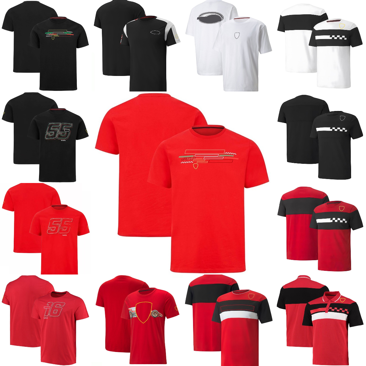 New F1 T-shirt Formula 1 Red Team T-shirt Polo Shirts Driver Racing T-shirts Summer Men's Women's T Shirt