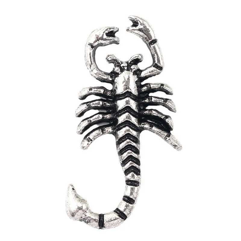 10 pieces of luxurious scorpion alloy nail charm gold retro silver nail supplies jewelry 3D punk 10 * 19mm scorpion handmade accessories W240829