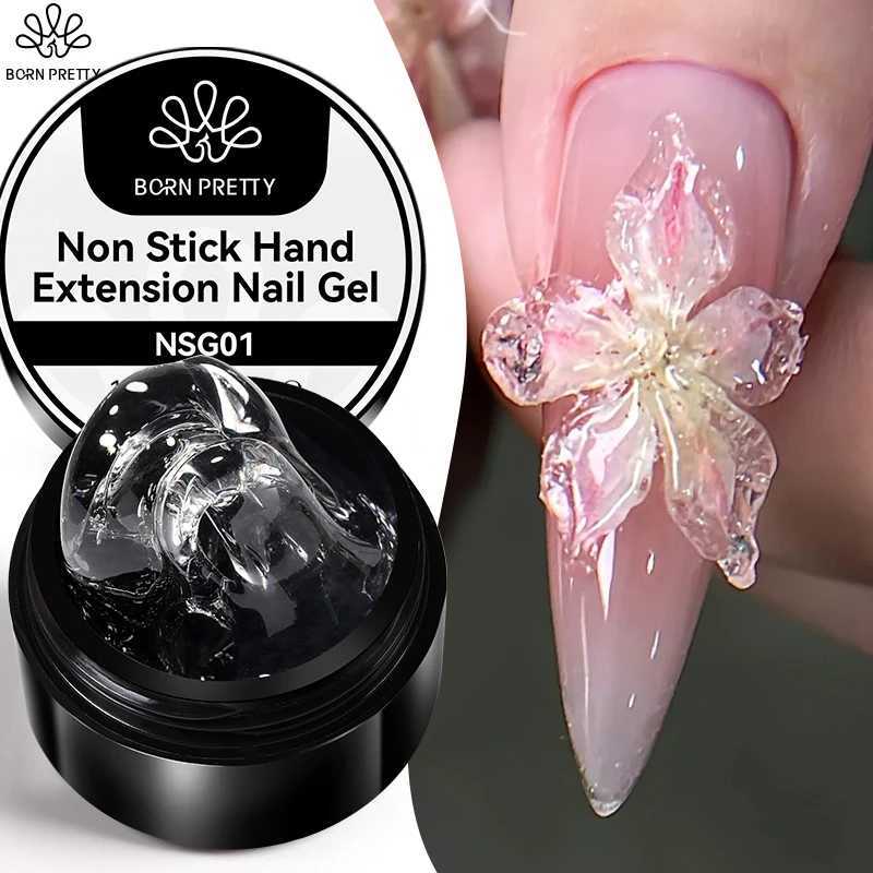 Born Pretty 15ml transparent rodless hand extension gel nail polish for 3D shape nail art solid emulsion jelly hard gel for false nails W240829