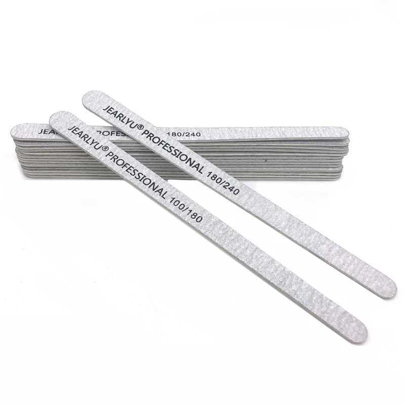 10 pieces/batch of wooden nail files 100/180/240 gray sandpaper buffer block professional foot treatment gel polishing file tool set W240829