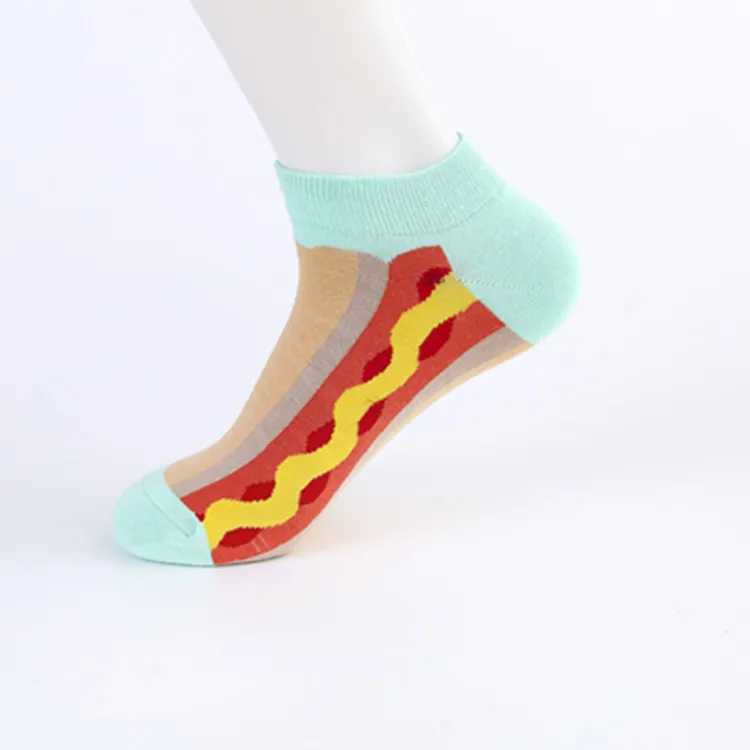 Men's Socks 5 pairs of socks new tangram series boat socks casual socks wholesale creative colorful socks Y240830GAMY
