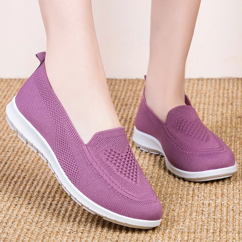 2025 NEW Women Autumn Loafers Flats Comfortable Cotton Slip on Women s Ballerina Ladies Footwear Elderly Shoes af s