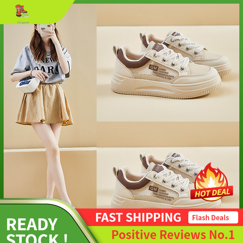 Ddmysports Instagram Fashion Korean Edition Little White Women S Summer New Student Board Mesh Breathable Casual Shoes B OUTDOOR