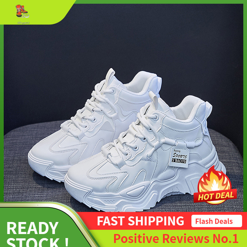 Ddmysports Spring New Ins Korean Edition Igh Top Dad And Women S Student Eight Increasing Sports Running Casual Shoes K OUTDOOR