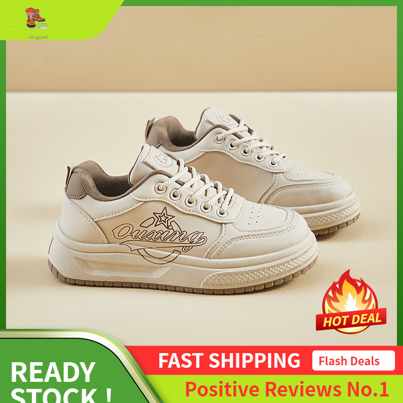 Ddmysports Autumn White New Korean Edition Ins Female Students Thick Soled Eight Increasing Sports Board Casual Shoes Q OUTDOOR