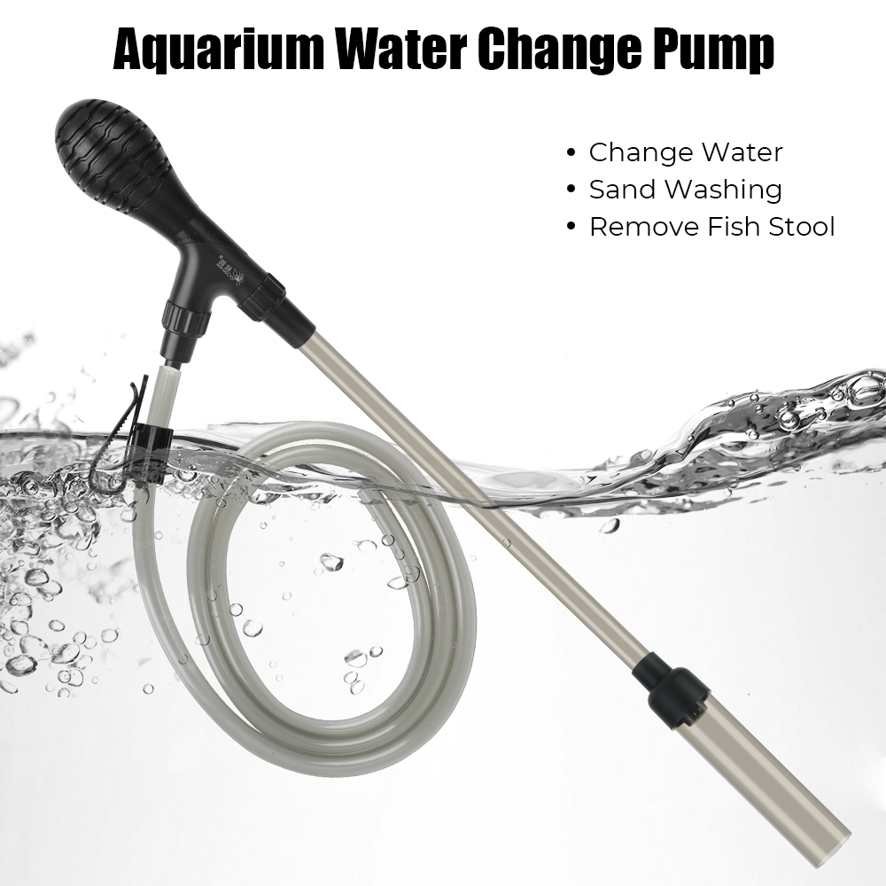 Siphon for Fish Tank Gravel Cleaner Aquarium Water Change Pump Cleaning Tool Water Filter Pump Handheld Water Flow Regulate