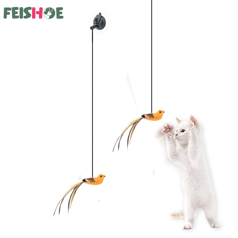 Simulation Cat Toy Retractable Hanging Door Type Cat Scratch Rope Mouse Cat Self-hey Interactive Mouse Toy katten accessories