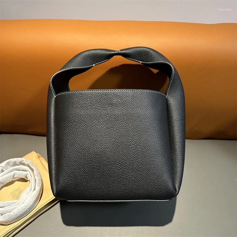 Shoulder Bags Original Imported Cowhide 2024 Women's Bag Single Crossbody Handbag Bucket e2b0