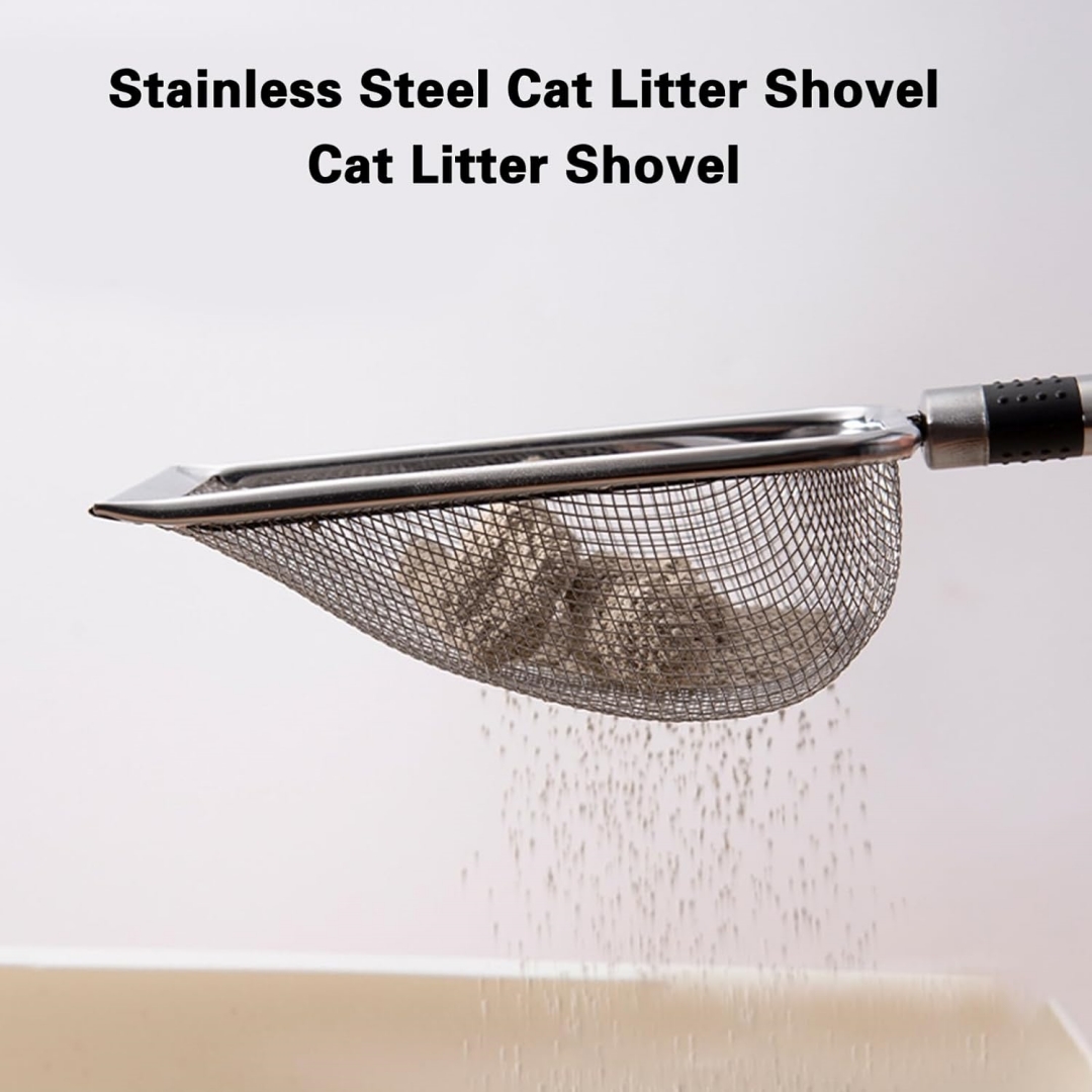 Pet Cleaning Tool Metal Aluminum Alloy Kitty Litter Scoop Stainless Steel Handle Pet cat Poop Shovel ultra-durable