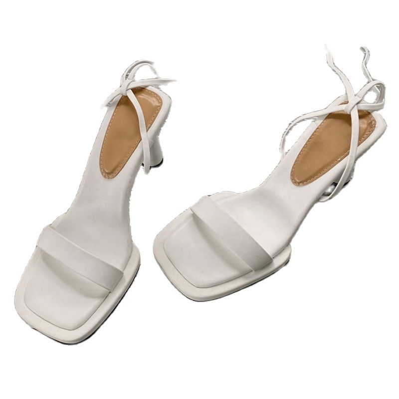 2025 new Eilyken New Gladiator Street Women Sandals Summer Hollow High Heels Ankle Lace-up Party Dress Square Toe Shoes 3a1f