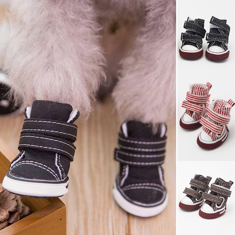 Fashion Canvas Dog Shoes Anti-slip Dog Shoes for Small Breeds Dog Chihuahua Teddy Shoes Outdoor Pet Dog Shoes Botas Para Perro