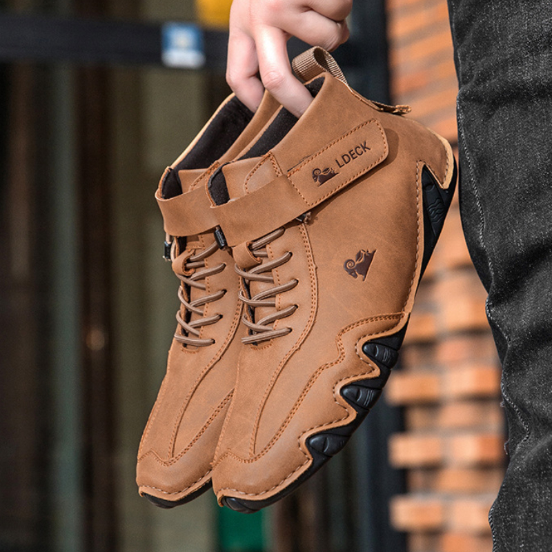 Casual 2023 Brand High Top Sneakers Flat Soprts Loafers Men Moccasins Italian Winter Shoes Leather Ankle Boots 43e3
