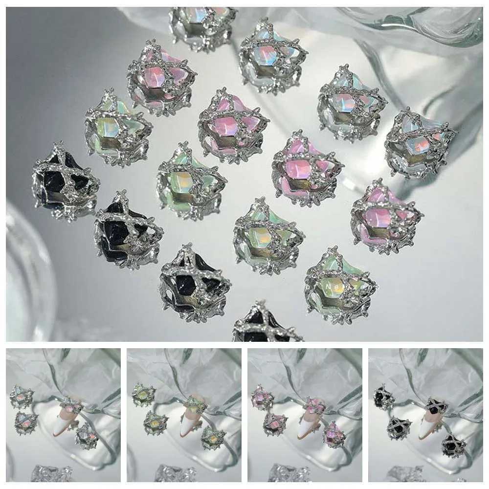 5 pieces/set of ergonomic materials for Halloween heart-shaped nail decoration DIY nail accessories nail art charm Halloween heart-shaped nail accesso