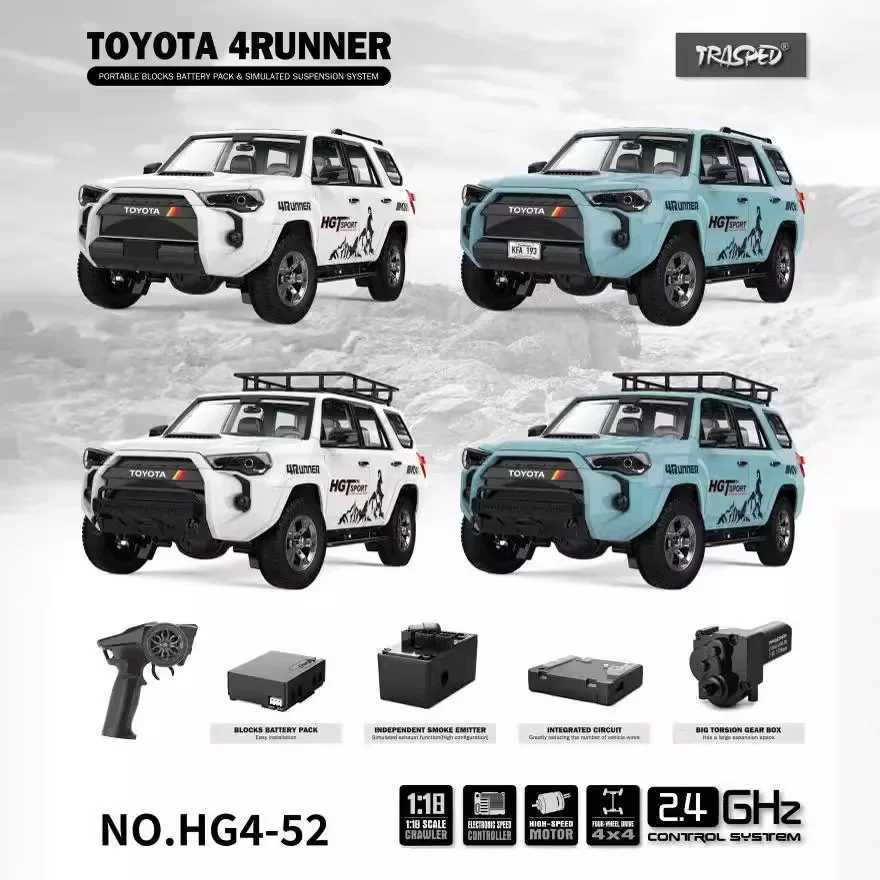 HG 1/18 Toyota Super Simulation Electric Model Simulates Sound Effects and Lighting Remote Control Toy RC Car Gift W240829