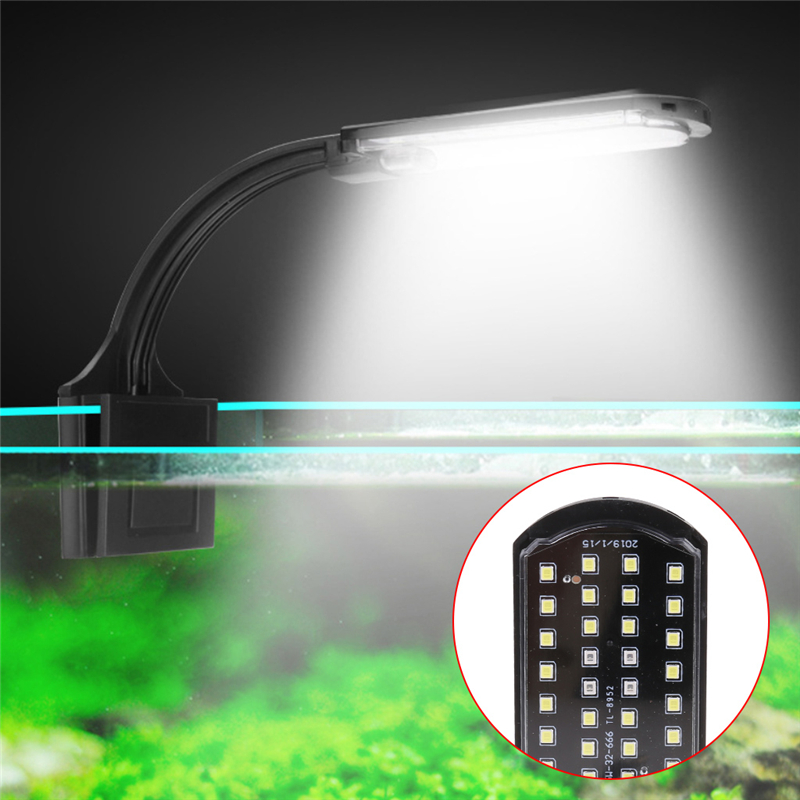 Simple LED Aquarium Lights Water Grass Plants Grow Light Fish Tank Clip-on Waterproof Lighting Lamp for Aquarium
