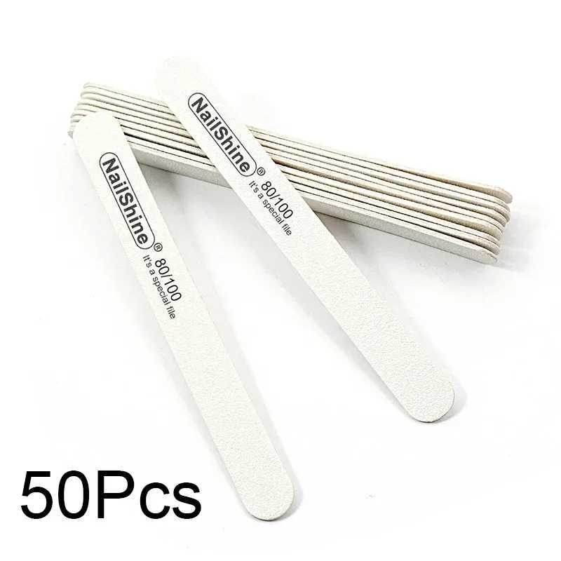 50 double-sided nail files for ergonomics 100/180 thick sandpaper 80/100 grit curve buffer block washable ergonomic tool set W240829