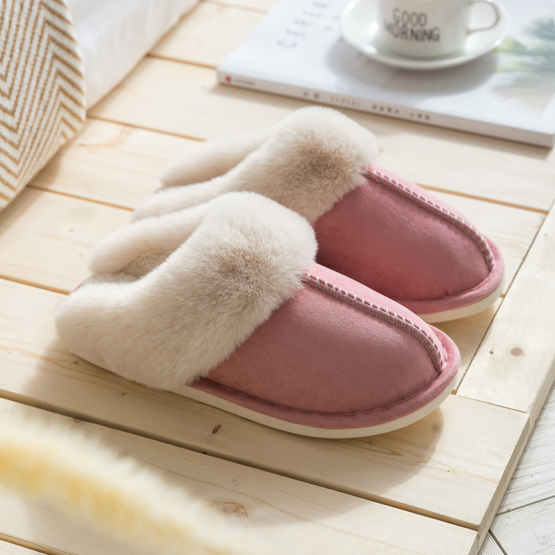 2024 Free Shipping Flat Sandal New Winter Slipper Rubber Slides Women Warm Basic Plain Slippers Slip On Sandals