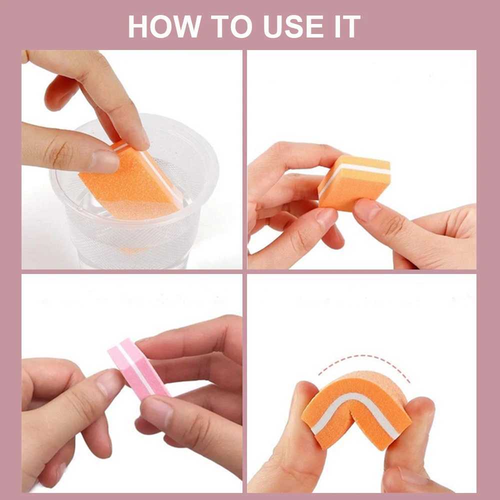 Limegirl 10/25/50 double-sided mini nail file block color sponge nail polish buffer strip hand tool W240829
