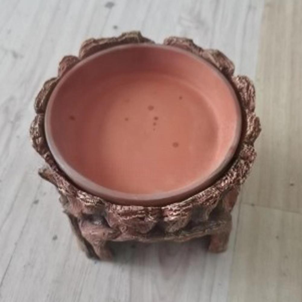 Resin Reptile Hide Cave Moisture Keeping Reptile Cave Basin Humidifying Garden Stump Decoration For Reptile Amphibians