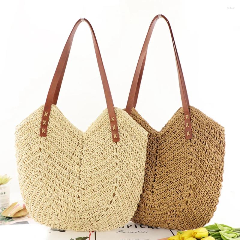 2025 NEW Totes Summer Women Straw Handbags Hands Woven Shoulder Bag Female Vacation Tote Purse For Travel Shopping zhanyishengli