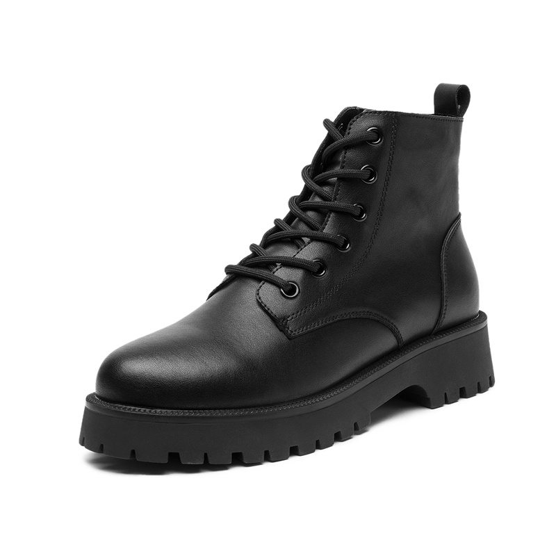 Women Marton Boots Genuine Leather 2024 New Autumn Fashion Women Short Boots British Style Thick-soled Women's Motorcycle Boots