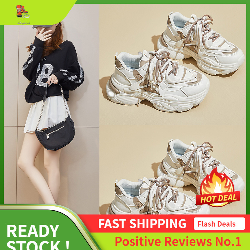 Ddmysports Ins Korean Version New Dad For Women Autumn Student Running Sports Thick Soled Height Increasing Casual Shoes Street Shot G OUTDOOR