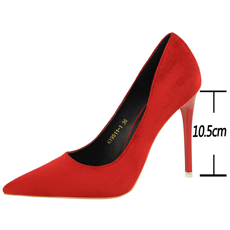 BIGTREE Shoes Classic High Heels Woman Pumps Sexy Office Shoes Stiletto Heels Fashion Large Size Women Heels Pumps Grey Green