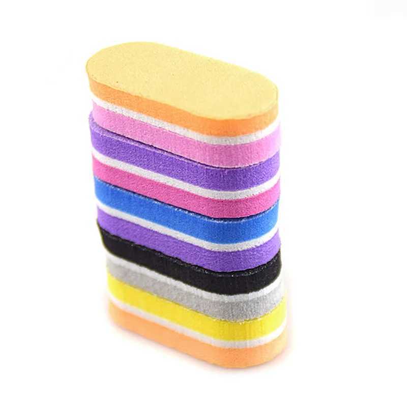 50/20 pieces of sponge nail files oval mini nail buffering sanding machine file blocks rubber nail buffering files hand polishing tools W240829