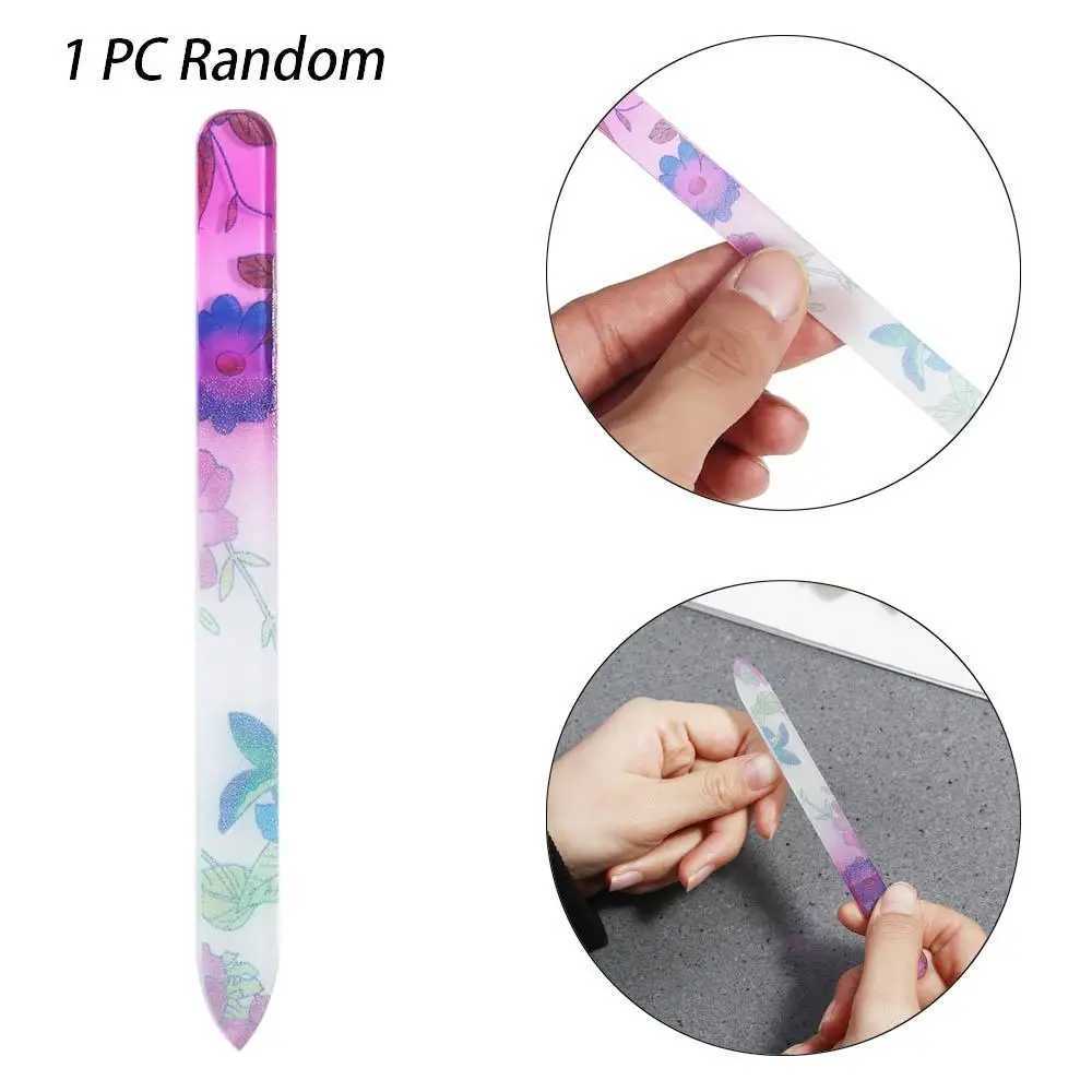Professional Printing Crystal Glass Nail Files Flash Nail Art Polishing Tools Manual Tools W240829